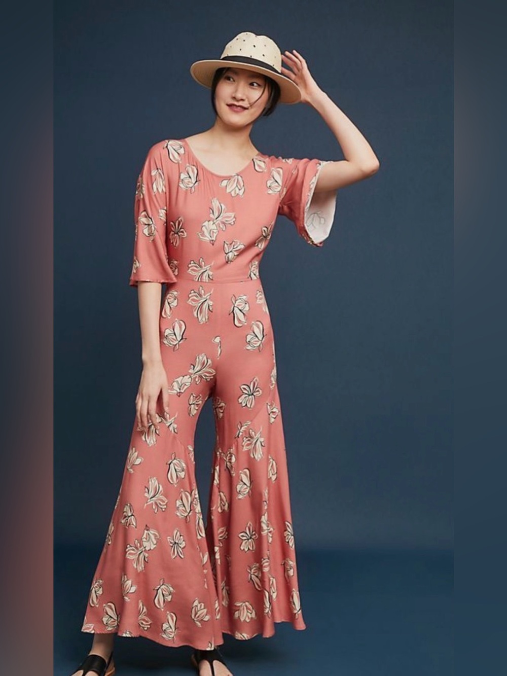 Anthropologie $256 Corey Lynn Calter Tulip high rise Wide-Leg Jumpsuit S - Picture 2 of 15